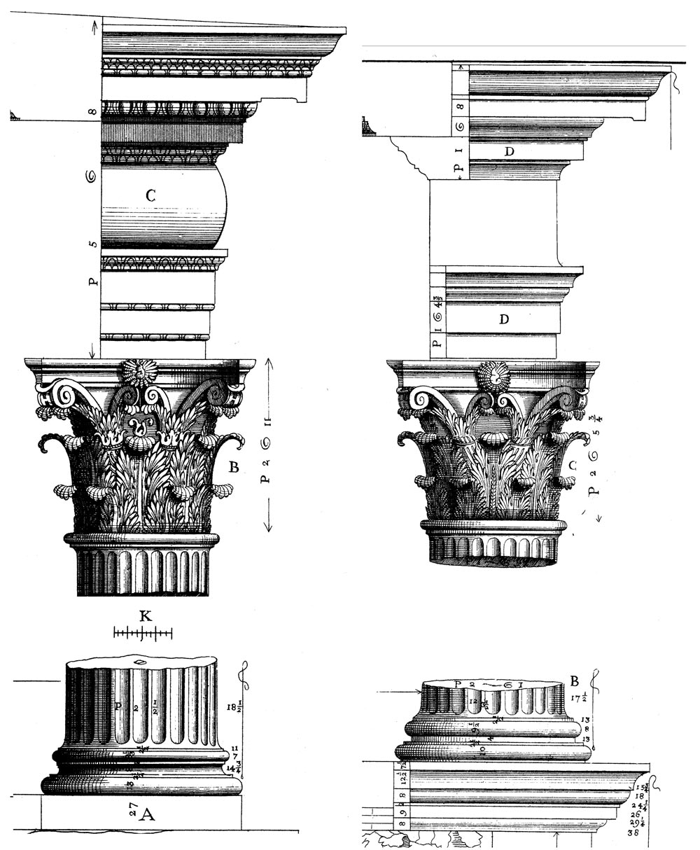 Zeichnung Säulenordnung Stuck Tümmers